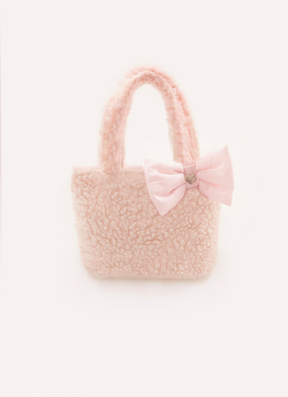 Bolsa Pele Carneirinho Laço Puffer