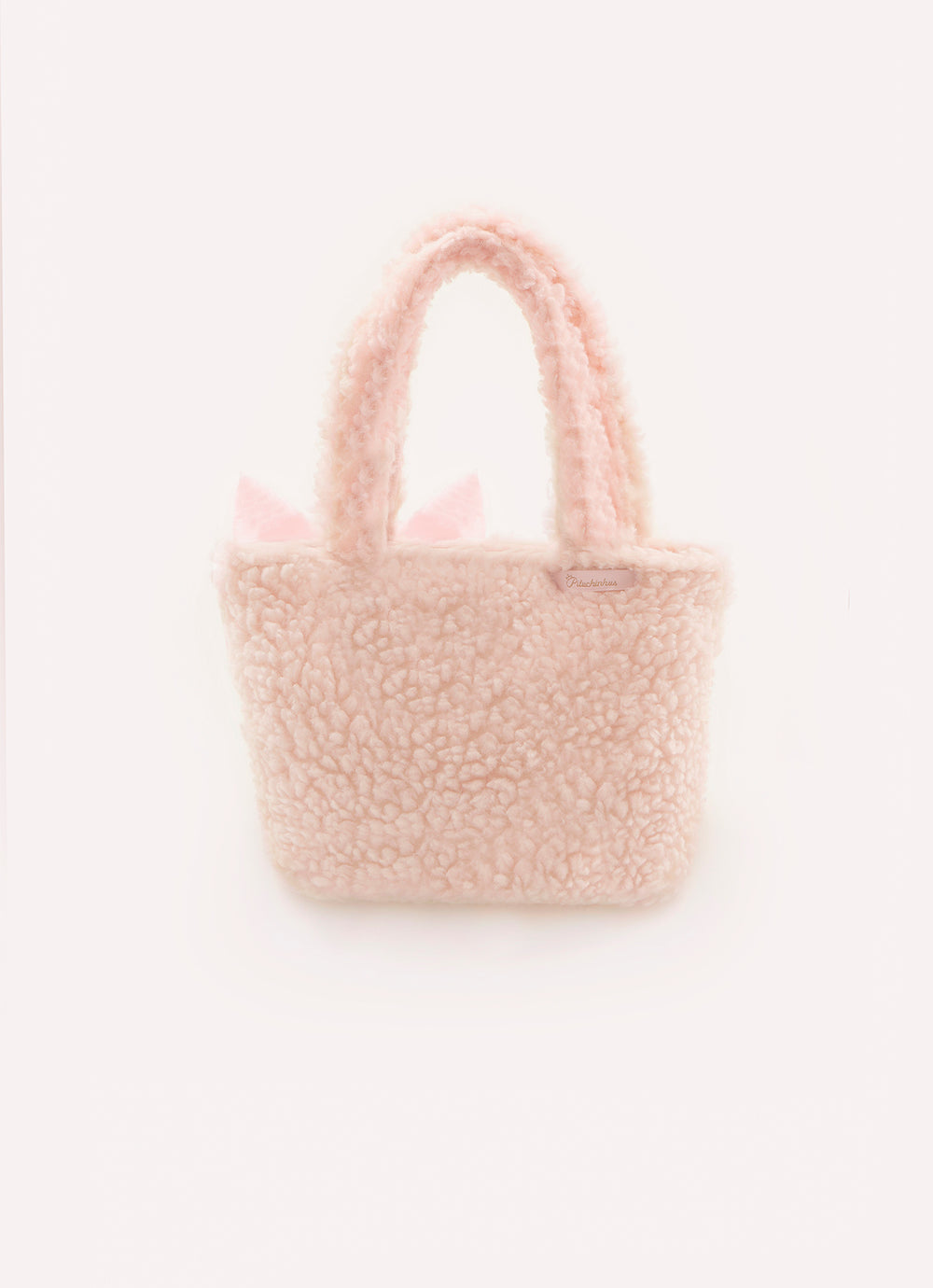 Bolsa Pele Carneirinho Laço Puffer
