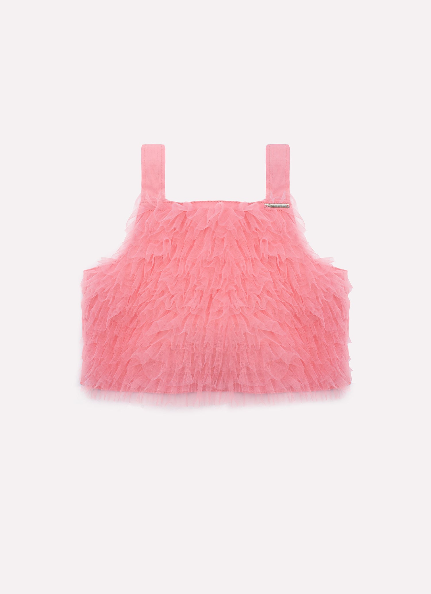 Blusa Cropped Tricoline Frufru