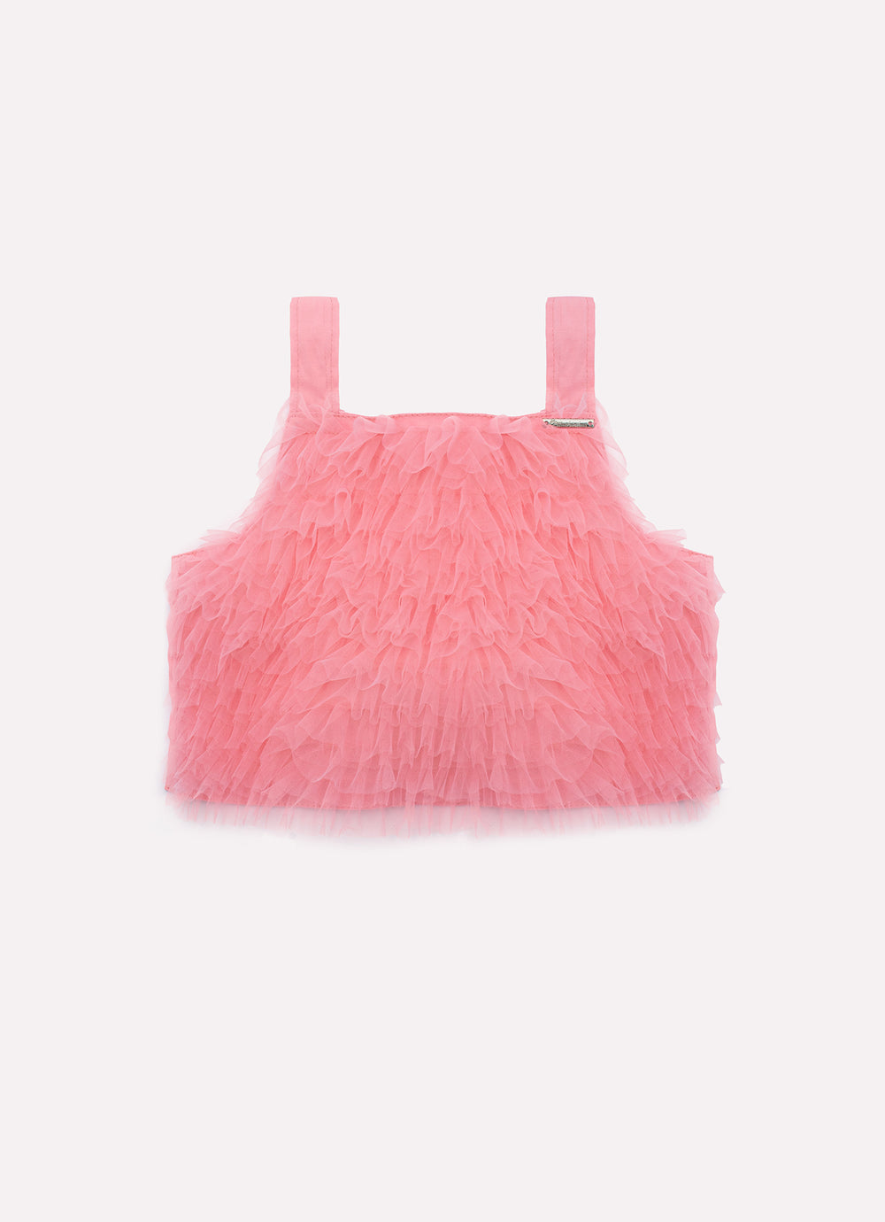 Blusa Cropped Tricoline Frufru