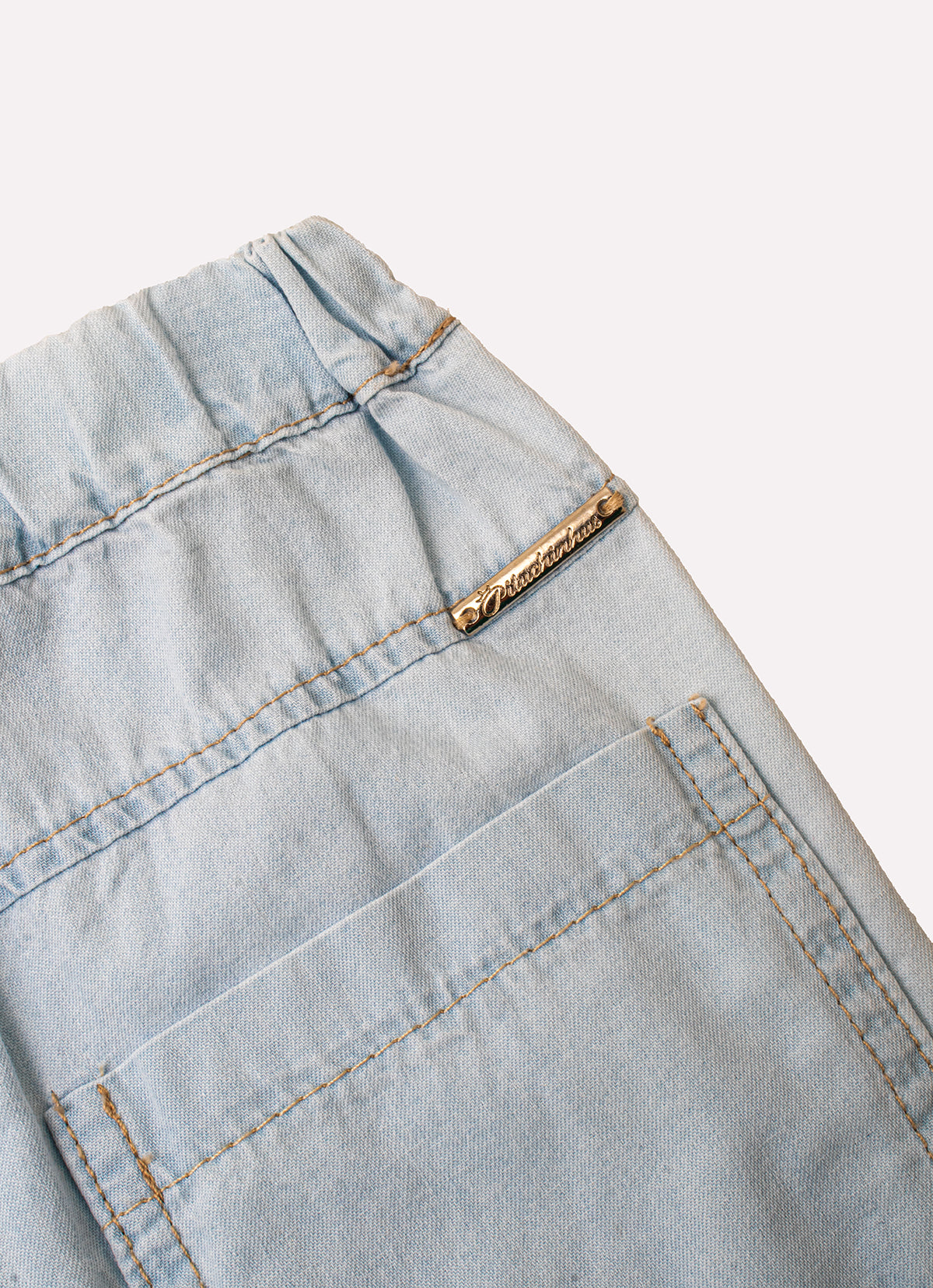 Calça Jeans Fino Guipir Bordado Couture