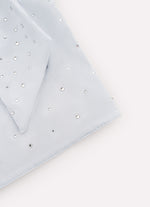 Blusa Croppd Tricoline Laços Ombros Cristal