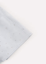 Saia Short Tricoline Babado Cristais