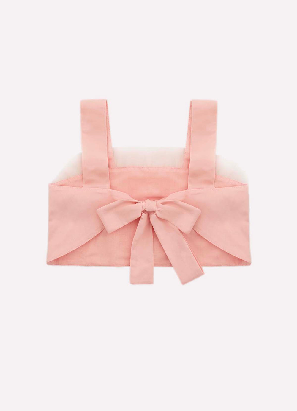 Blusa Cropped Tricoline Maxi Flor Tule Cristais