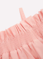 Vestido Tricoline Ombro a Ombro Tule