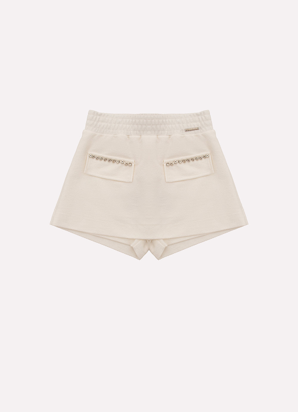Saia Short Moletom Bordado Couture