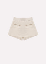 Saia Short Moletom Bordado Couture