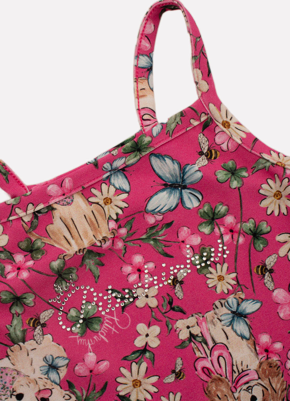 Blusa Cropped Alça Light Estampado Pituchinhus
