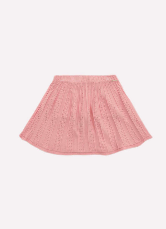 Saia Short Tricot Plissada Pontinhos