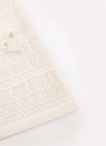 Saia Short Tricot Rendada Guipir Bordado Couture