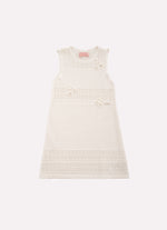 Vestido Tricot Rendado Guipir Bordado Couture