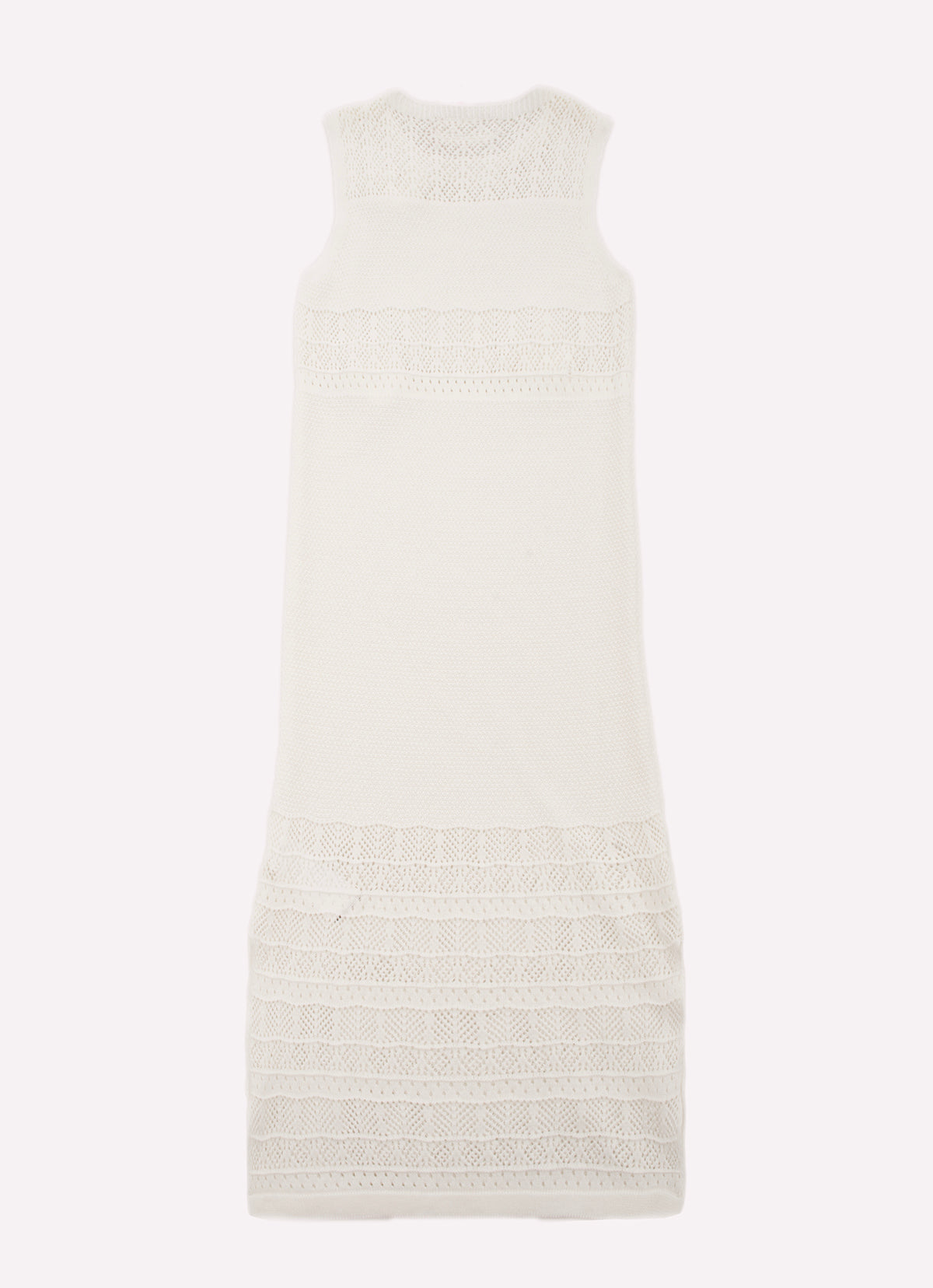 Vestido Longo Tricot Rendado Guipir Bordado Couture