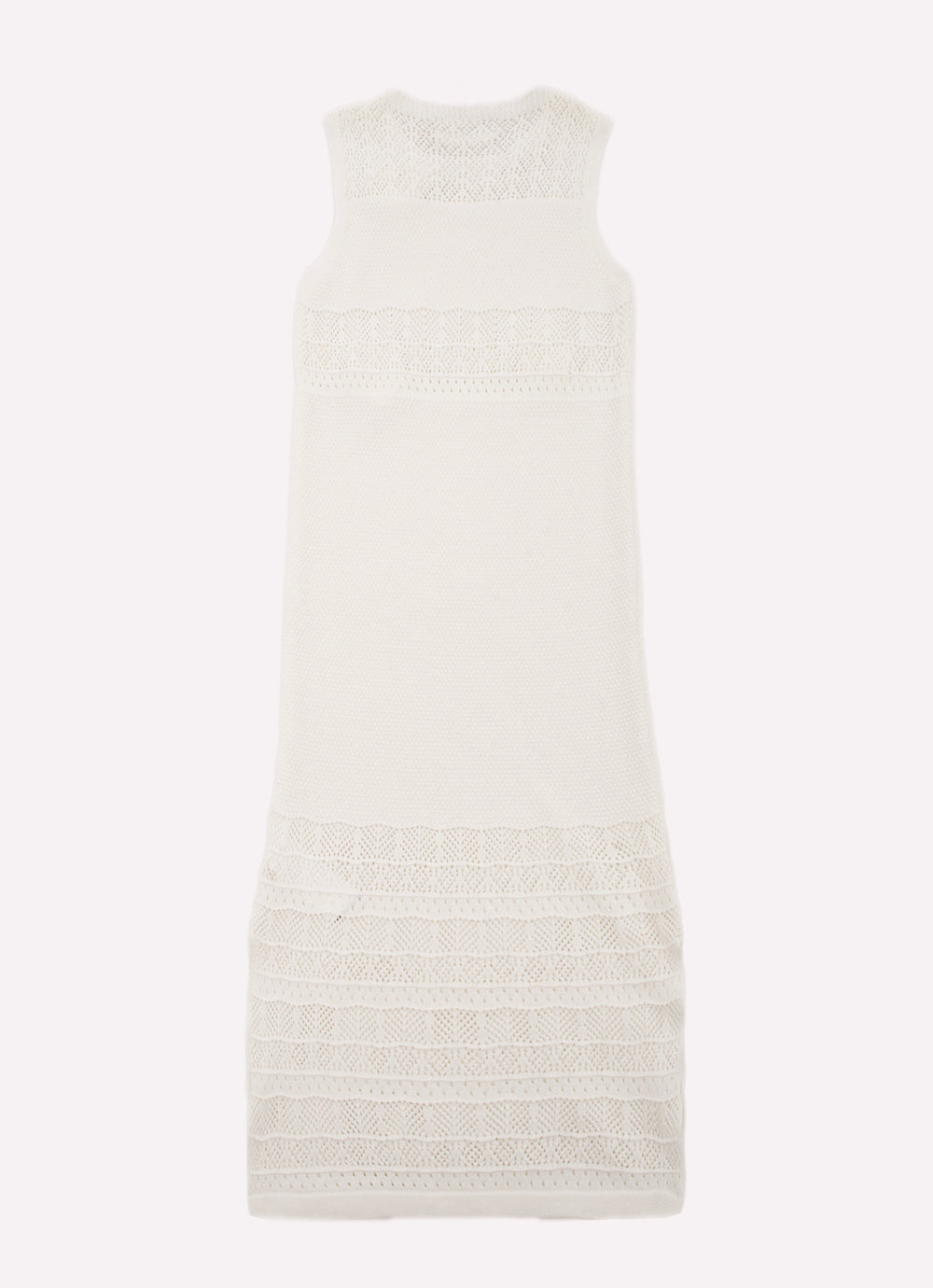 Vestido Longo Tricot Rendado Guipir Bordado Couture