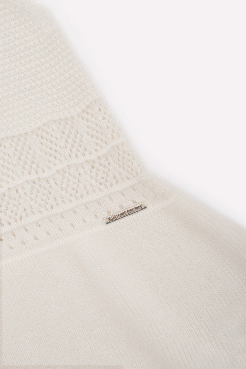 Blusa Tricot Rendada Babado Guipir Bordado Couture