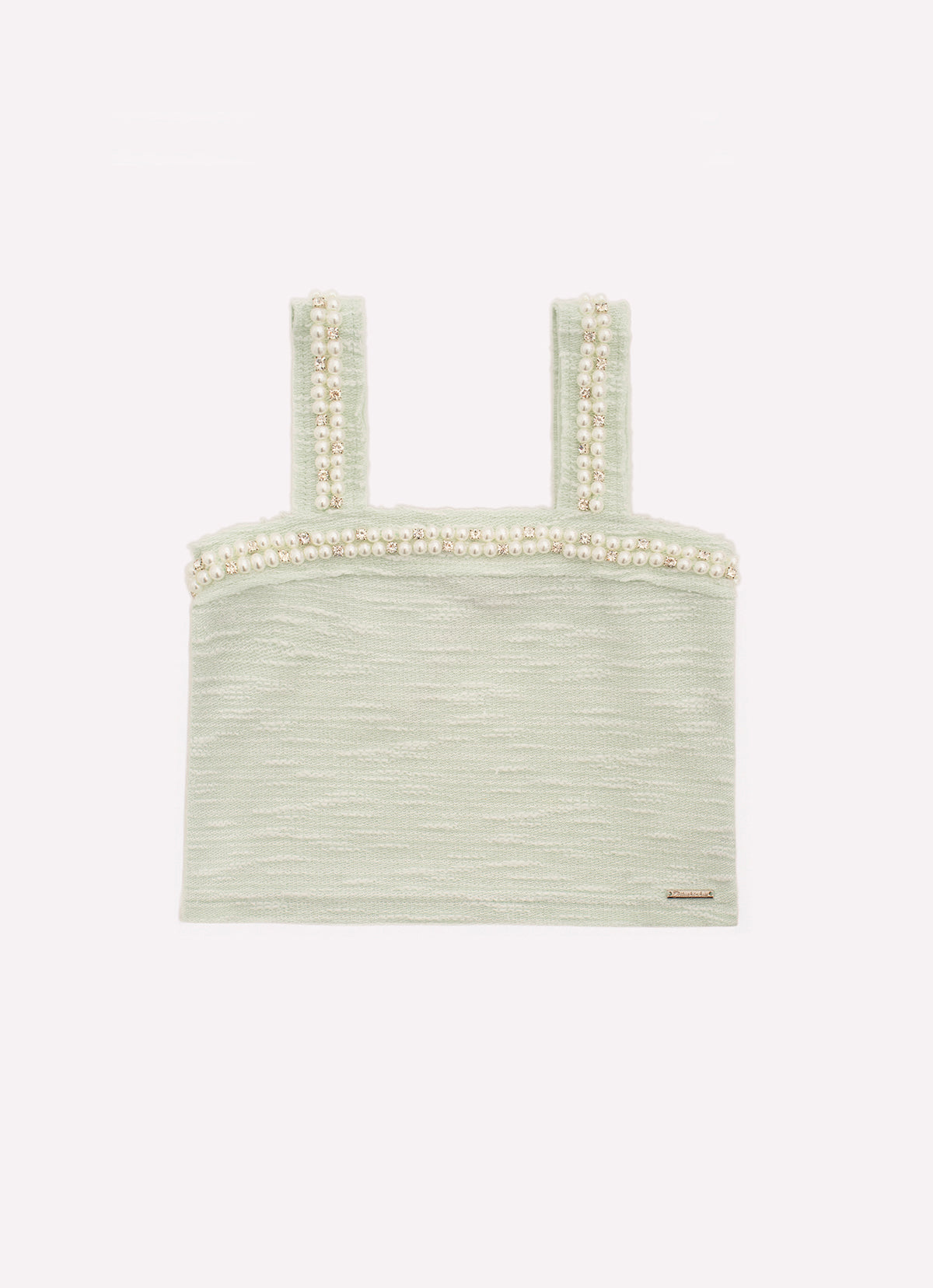 Blusa Cropped Moletom Boucle Bordados