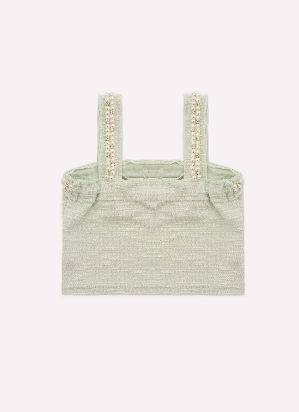 Blusa Cropped Moletom Boucle Bordados