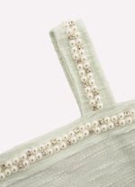 Blusa Cropped Moletom Boucle Bordados