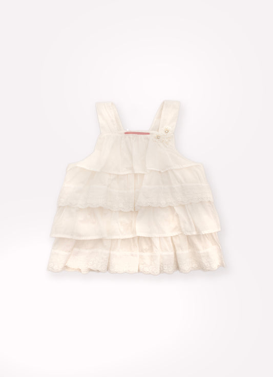 Blusa Algodão Babados Broderi Guipir Bordado Couture