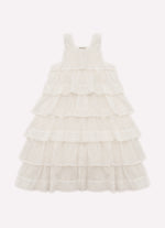 Vestido Algodão Babados Broderi Guipir Bordado Couture