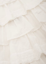 Vestido Algodão Babados Broderi Guipir Bordado Couture