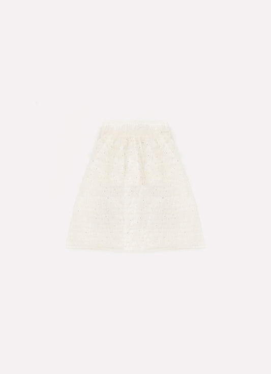 Saia Short Midi Frufru Tule Cristais Couture