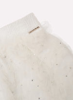 Saia Short Midi Frufru Tule Cristais Couture