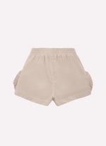 Short Algodão Maxi Flores Lateral Bordados Couture
