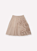 Saia Short Algodão Maxi Flores Bordados Couture
