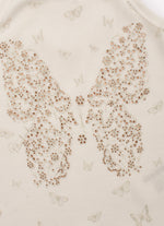 Blusa Alça Ribana Borboleta Cristal Couture