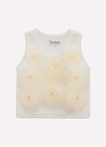 Blusa Cropped Ribana Maxi Flores Tule Bordados Couture