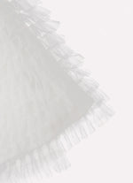 Vestido Alça Babadinhos Tule Bordado Com Cinto Couture