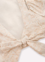 Blusa Cropped Algodão Borboletas Cristal Couture