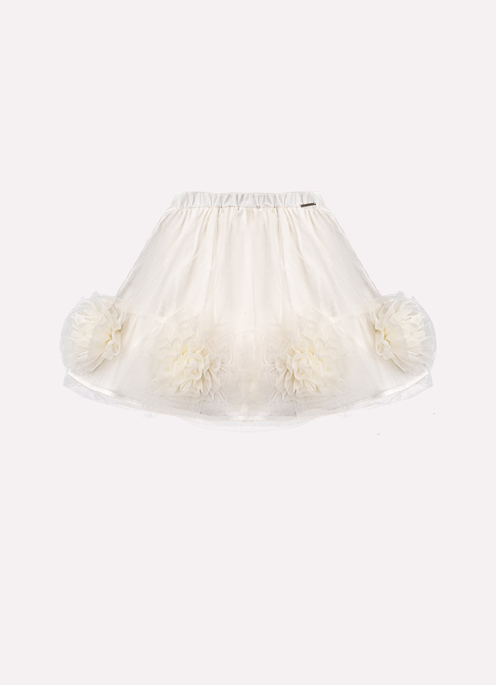 Saia Short Flores Tule Barra