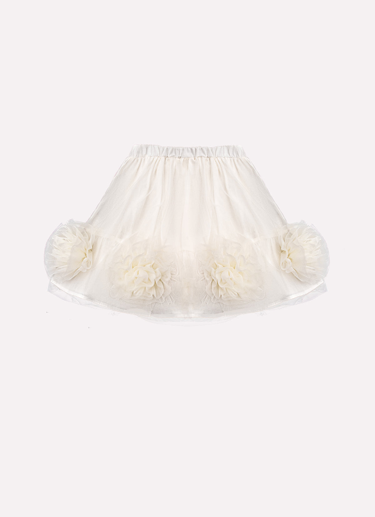 Saia Short Flores Tule Barra