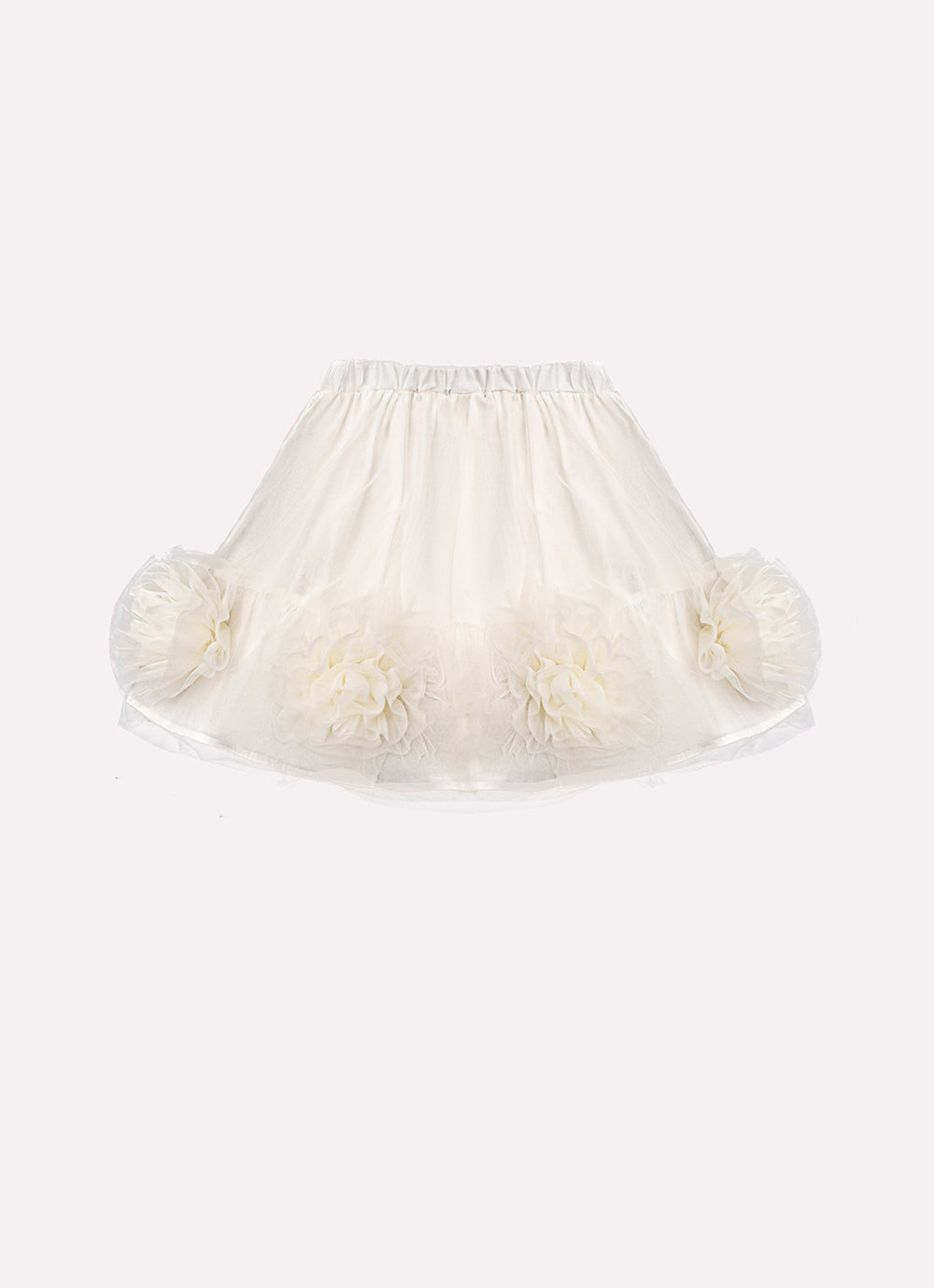 Saia Short Flores Tule Barra