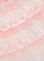 Saia Short Babadinhos Tule e Renda Com Cinto Couture