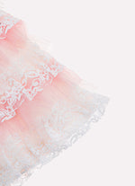 Saia Short Babadinhos Tule e Renda Com Cinto Couture