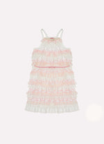 Vestido Ribana Babados Tule e Renda Bordados Couture