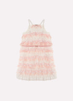 Vestido Ribana Babados Tule e Renda Bordados Couture