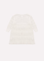 Vestido Tricot Rendado Babados Tule Gripir