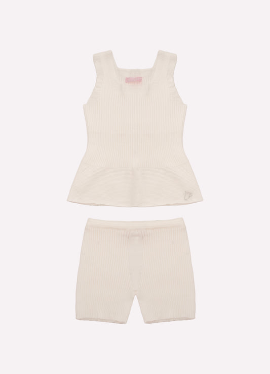 Conjunto Tricot Sem Costura Canelado Pmini