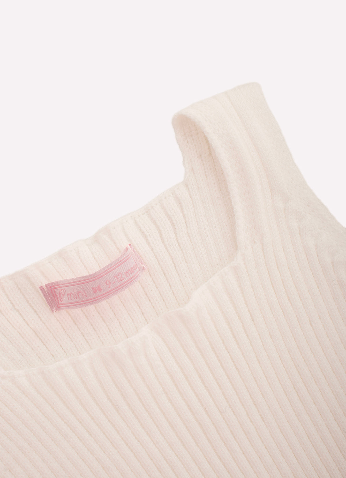 Macacão Tricot Sem Costura Canelado Babado Pmini