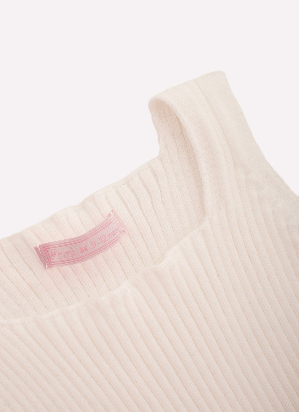 Macacão Tricot Sem Costura Canelado Babado Pmini