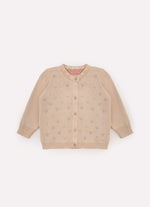 Casaqueto Tricot Mini Corações Cristal