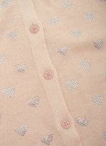 Casaqueto Tricot Mini Corações Cristal