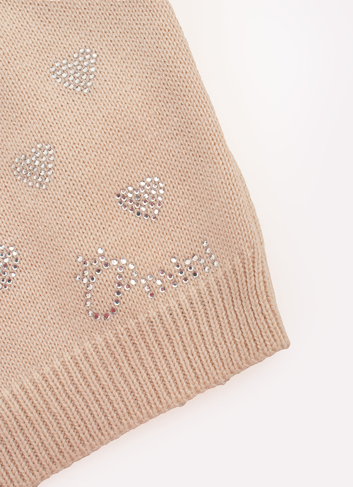 Casaqueto Tricot Mini Corações Cristal