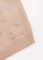 Casaqueto Tricot Mini Corações Cristal