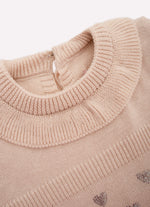 Vestido Tricot Mini Corações Cristal