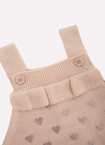 Macacão Tricot Mini Corações Cristal