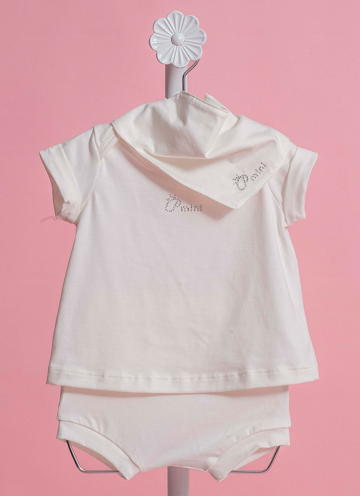 Conjunto Blusa Short e Babeiro Cotton Pima Pmini